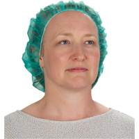 Bouffant Caps, Polypropylene, 24", Green Dufferin Supply