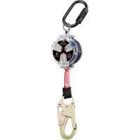 Cordage de s&eacute;curit&eacute; autor&eacute;tractable avec petit mousqueton Dynamic, 6', Polyester, Pivotant Dufferin Supply