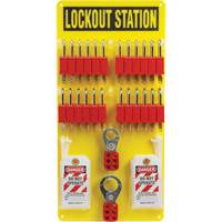 Lockout Board with Keyed Alike Nylon Safety Lockout Padlocks, Plastic Padlocks, 24 Padlock Capacity, Padlocks Included SHB354 | Dufferin Supply