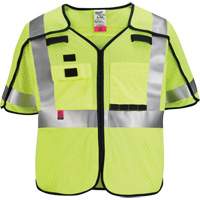 Breakaway Mesh Safety Vest, Black/High Visibility Lime-Yellow, Medium/Small Dufferin Supply