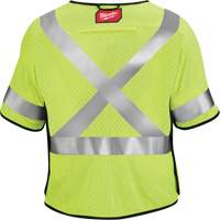 Breakaway Mesh Safety Vest, Black/High Visibility Lime-Yellow, Medium/Small Dufferin Supply
