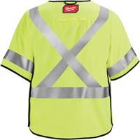 Breakaway Mesh Safety Vest, Black/High Visibility Lime-Yellow, Medium/Small Dufferin Supply