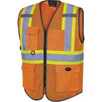 6960 Veste de s&eacute;curit&eacute; &agrave; maille en avant, Orange haute visibilit&eacute;, Moyen, Polyester Dufferin Supply