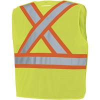 598P Veste de s&eacute;curit&eacute; &agrave; maille d&eacute;tachable, Jaune lime haute visibilit&eacute;, Moyen/Petit, Polyester Dufferin Supply