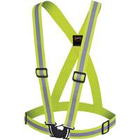 5497 Safety Sash, High Visibility Lime-Yellow, Silver Reflective Colour, One Size Dufferin Supply