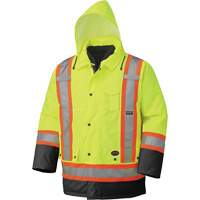 5021BB Waterproof 7-in-1 Parka, High Visibility Lime-Yellow, X-Small Dufferin Supply