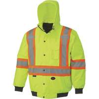 5023 Waterproof 7-in-1 Bomber Jacket, Polyester, High Visibility Lime-Yellow, Small Dufferin Supply