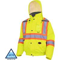 5033 Veste aviateur de s&eacute;curit&eacute; imperm&eacute;able et matelass&eacute;e pour l'hiver, Polyester, Jaune lime haute visibilit&eacute;, Petit Dufferin Supply