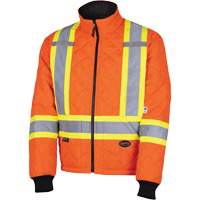 5015A Manteau matelass&eacute; pour cong&eacute;lateur, Polyester, Orange haute visibilit&eacute;, T-petit Dufferin Supply