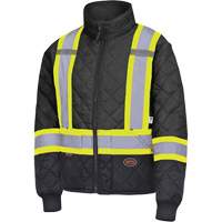 5017 Manteau matelass&eacute; pour cong&eacute;lateur, Polyester, Noir, T-petit Dufferin Supply