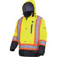5408 Waterproof Heated Insulated Jacket, Men's, Small, High Visibility Lime-Yellow Dufferin Supply