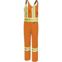 6617T Overalls, Polyester, 40, High Visibility Orange Dufferin Supply
