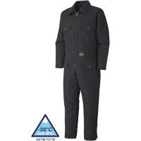 520A Quilted Duck Coveralls, Men's, Black, Size Small Dufferin Supply