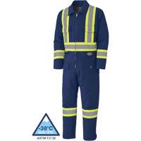 5539A Quilted Duck Coveralls, Small, Navy Blue Dufferin Supply