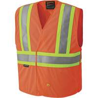6914A Veste de s&eacute;curit&eacute; ignifug&eacute;e, Orange haute visibilit&eacute;, Moyen/Petit, Polyester Dufferin Supply