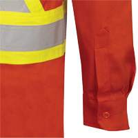 7743 FR-Tech&reg; Flame-Resistant Safety Shirt, Small, High Visibility Orange Dufferin Supply
