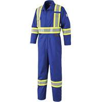 7706 FR-Tech&reg; Flame-Resistant Coverall with Leg Zippers, Size 36, Royal Blue, 9.7 cal/cm² Dufferin Supply