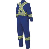 7706 FR-Tech&reg; Flame-Resistant Coverall with Leg Zippers, Size 36, Royal Blue, 9.7 cal/cm² Dufferin Supply