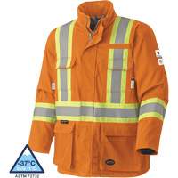 5533 Flame-Resistant Safety Parka, Small, High Visibility Orange, 58 cal/cm² Dufferin Supply