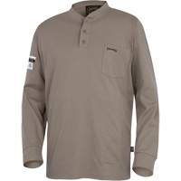 331 FR Interlock Henley Shirt, Small, Beige Dufferin Supply