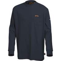 333 Flame-Resistant Long-Sleeved Shirt, Small, Navy Blue Dufferin Supply