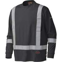 340SFA Flame-Resistant Long-Sleeved Safety Shirt, Small, Black Dufferin Supply
