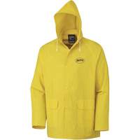 577J Rain Jacket, Polyester/PVC, Small, Yellow Dufferin Supply
