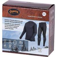D2200A Premium Quick-Dry & Moisture-Wicking Underwear Set, Men's, X-Small, Black Dufferin Supply
