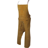 Caiman&reg; Boarhide Apron, Split-Leg Bib, 42" L, Brown Dufferin Supply