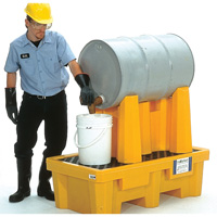 Syst&egrave;me de confinement Ultra-Drum pour 1 baril avec drain, 52" lo x 29" la x 49,5" ha, 750 gal. US Capacit&eacute; Dufferin Supply