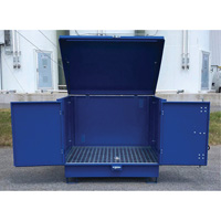 Palette de d&eacute;versement en acier avec couvercle rigide S-4 Ultra, 61" lo x 54,4" la x 52" h, Capacit&eacute; de charge 4700 lb Dufferin Supply