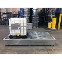 Steel Ultra-Twin IBC Spill Pallet&reg;, 370 US gal. Spill Capacity, 103.8" x 26.8" x 51.1" Dufferin Supply
