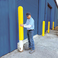 Ultra-Post Protector, 4" dia. x 52" l, Jaune Dufferin Supply