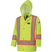 5894 Flame Resistant Waterproof Jacket, 2X-Large, High Visibility Lime-Yellow Dufferin Supply