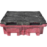 Palette de d&eacute;versement Ultra-Spill King, 4 barils, Capacit&eacute; de d&eacute;versement 85 gal. US, 51" x 51" x 17,5" Dufferin Supply