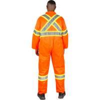 Combinaison de s&eacute;curit&eacute; non doubl&eacute;e, Moyen, Orange haute visibilit&eacute; Dufferin Supply