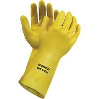 Dura-Fit Reusable Gloves, Size Small/7, 12" L, Latex, Flock-Lined Inner Lining, 20-mil Dufferin Supply