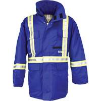 Avenger Flame Resistant Insulated Parka, Small, Royal Blue SHG776 | Dufferin Supply