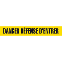 Barricade Tape, French, 3" W x 1000' L, 2 mils, Black on Yellow SHG846 | Dufferin Supply