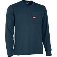 Gridiron™ Long-Sleeved Pocket-T-Shirt, Men's, Small, Blue SHG907 | Dufferin Supply