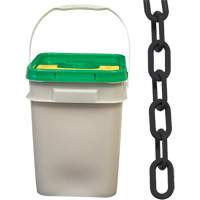 Chaîne de s&eacute;curit&eacute; en plastique robuste, Noir Dufferin Supply