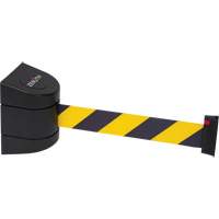 Barri&egrave;re murale magn&eacute;tique avec bande magn&eacute;tique, Plastique, Fixation magn&eacute;tique, 15', Ruban Noir et jaune Dufferin Supply