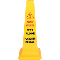Wet Floor Safety Cone, Bilingual with Pictogram SHH326 | Dufferin Supply