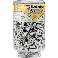 Recharge de bouchons d'oreilles Zebra pour distributeurs de bouchons d'oreilles EcoStation, Vrac - Contenant Dufferin Supply