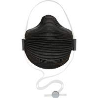 AirWave M Series Black Disposable Masks with SmartStrap<sup>®</sup> & Nose Flange, N95, NIOSH Certified, Medium/Large SHH514 | Dufferin Supply
