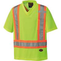 6989 Traffic Micro Mesh T-Shirt, X-Small, High Visibility Lime-Yellow Dufferin Supply