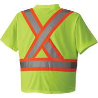6989 Traffic Micro Mesh T-Shirt, X-Small, High Visibility Lime-Yellow Dufferin Supply