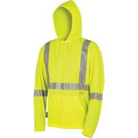 6965 Bird's-Eye Safety Hoodie, Small, High Visibility Lime-Yellow Dufferin Supply