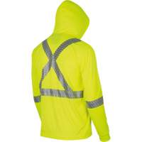 6965 Bird's-Eye Safety Hoodie, Small, High Visibility Lime-Yellow Dufferin Supply
