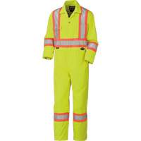 5512T High-Visibility Coveralls, 40 (Tall), High Visibility Lime-Yellow Dufferin Supply